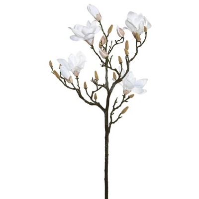 Artificial Magnolia Spray (42") White - Vickerman