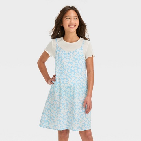 Blue floral dress outlet target