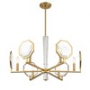 Savoy House Leighton 6 - Light Chandelier in  Warm Brass - 2 of 4