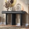 47" Modern Narrow Entryway Console Table with 2 Curved Drawers and Geometric Legs, Painted Hall Table for Foyer, Living Room - Panipeachy - 2 of 4
