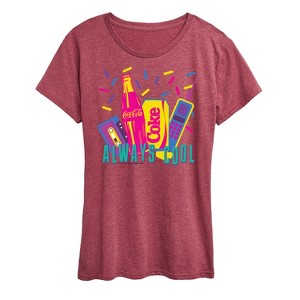 Women's - Coca-Cola - 90's Retro Style Short Sleeve Graphic T-Shirt - 1 of 4