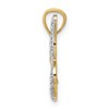Black Bow Jewelry 14k Yellow Gold with White Rhodium Ornate Butterfly Pendant, 26mm - 2 of 4
