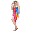 LA LEELA Women's Wraps Summer Long Pareos Vacation Skirt Cover-Up Beach Bikini Beachwear Sarong Coverups Swimwear for Women One Size Blue,Tie Dye - 4 of 4