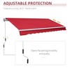 Resenkos Patio Awning, Outdoor Sun Shade Shelter Cover Awnings,12' x 10' Retractable Awning Patio Awnings Sun Shade Shelter with Manual Crank Handle, - 4 of 4