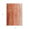 Red Copper And Terra Cotta Ombre Washable Indoor Outdoor Area Rug - 3 of 4