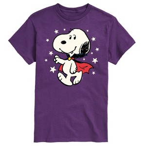 Men's - Peanuts - Snoopy Vampire Stars Glow In The Dark Short Sleeve Graphic T-Shirt - 1 of 4