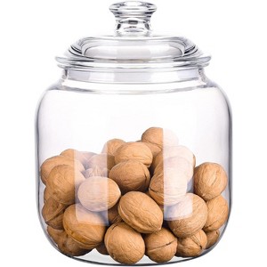 128 oz Unbreakable Airtight Food Storage Canister, 1 Gallon Plastic Shatterproof Apothecary Jar - 1 of 4