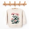 The Juniper Shop Pink Daisies Watercolor Toddler Sweatshirt - 5/6T - Natural - 2 of 4
