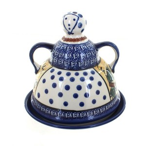 Blue Rose Polish Pottery 847 Zaklady Cheese Lady - 1 of 1