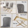 CAVINAS 20" Upholstery Dining Chairs,Set of 2/4,Modern Kitechen Dining Room Chair with Golden Metal Legs,Accent Chairs for Dining Room,Gray - 4 of 4