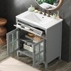Bathroom Vanity with Ceramic Sink, Wood Freestanding Cabinet,Bathroom furniture,Modern Storage Vanity-Maison Boucle - 2 of 4
