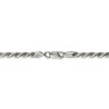 Black Bow Jewelry 4.6mm, Sterling Silver Diamond Cut Solid Rope Chain Bracelet - 3 of 4