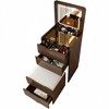 NicBex Makeup Vanity Desk with Plip Top Mirror,Wood Makeup Table with Glass Desktop,3 Drawers and Cushioned Tool for Bedroom - 4 of 4