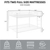 MAYEERTY Metal Bunk Bed Twin Over Twin, Low Profile Bunk Bed Frame with Built-in Ladder, Space-Saving for Kids Teens, No Box Spring Required, White - 4 of 4