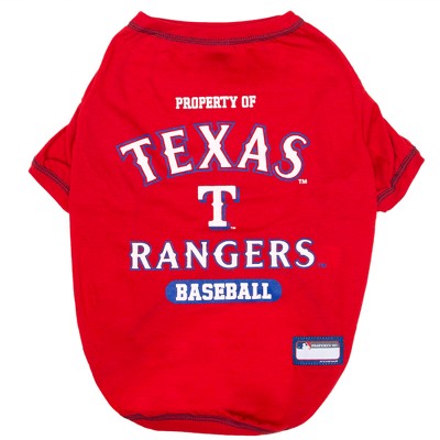 Mlb Texas Rangers Pets First Pet Baseball Jersey - Red Xs : Target