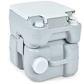 20L WC Toilette Chimique Portable Camping Blanc 410 x 350 x 410 mm