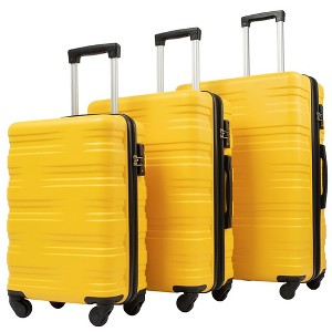 Expandable Luggage Set Of 3 20'' 24'' 28'' Carry On Suitcase With TSA Lock Lightweight Hardshell Luggage Set For Travel Business - 1 of 4