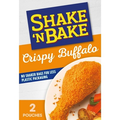 Shake 'N Bake Crispy Buffalo Seasoned Coating Mix, 4.75 oz Box, 2 ct Packets, Pack of 4