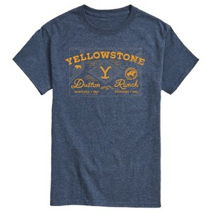 Men's - Yellowstone - Dutton Ranch Badge Short Sleeve Graphic T-Shirt - 1 of 4