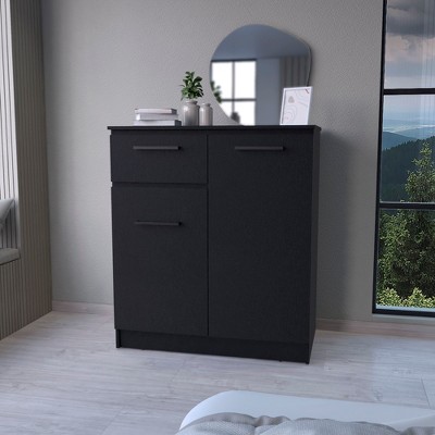 SKRAN Dual Purpose Dresser and TV Stand, Clothes Storage Organizer with 1-Drawer and 2-Door for Bedroom Living Room Nursery