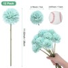 Unique Bargains Plastic Silk Durable Artificial Chrysanthemum Ball Flowers 11" - 3 of 4