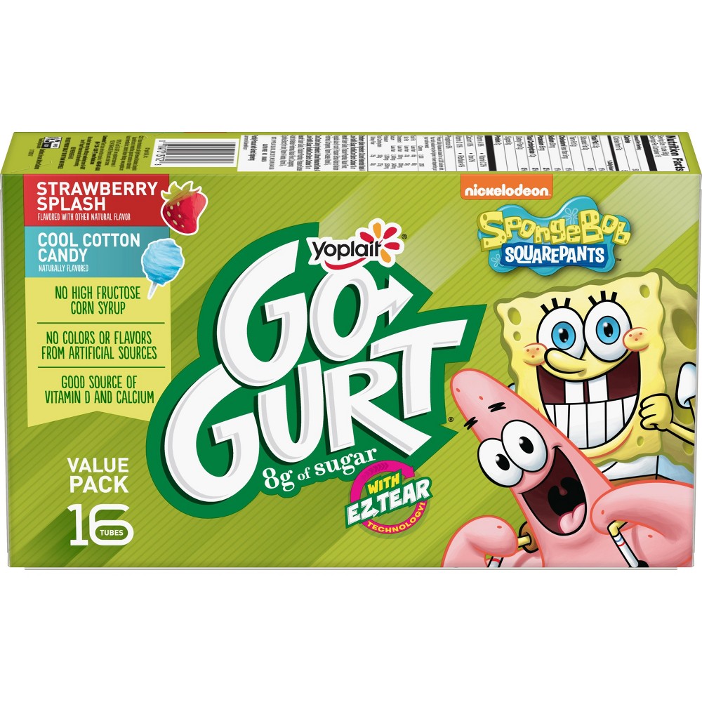 UPC 070470137728 product image for Yoplait Go-Gurt Nickelodeon SpongeBob SquarePants Strawberry and Cotton Candy Lo | upcitemdb.com
