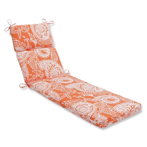 Orange chaise lounge cushions best sale