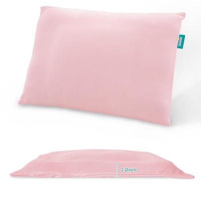 Biloban-Toddler Pillow & Pillowcase, 100% Natural Cotton Pillowcase & Pillow Set, 13"X18" Thin & Small Pillow for Infant