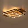 LLHZSY Integrated LED Rectangle Wood Semi Flush Mount Ceiling Light for Hallway Foyer - Double Layer - 23 5/8” - 2 of 4