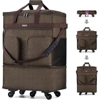 Paaaawaters Suitcases with Wheels Expandable Foldable Luggage Bag Suitcase Collapsible Rolling Travel Bag