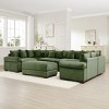 Oversized Modular Corduroy Sectional Sofa with Extra-Wide Armrests, Convertible 6-Seat Cloud Couch for Living Room or Bedroom-The Pop Home - 2 of 4