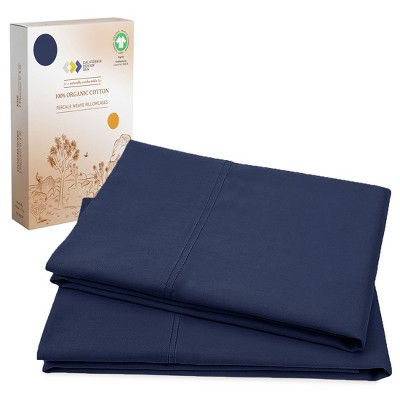 100% Organic Cotton Pillowcase Set, Percale- California Design Den