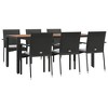 vidaXL Garden Dining Set Black, Cream White - 3 of 4