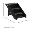 Pet Stairs - Home and Vehicle Foldable Nonslip Dog Steps with 3-Step Design - For Puppies, Kittens, and Other Small Pets by PETMAKER (Gray) - 2 of 4