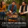 SereneLife SLNFWD74 Outdoor Wood Fire Pit with BBQ Grill - 4 of 4
