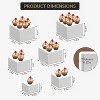 6-Piece White Stackable Display Risers for Desserts – Multi-Sized Food Stands for Bakery, Wedding,Buffet, and Retail Display (Nesting & Space-Saving) - 2 of 4