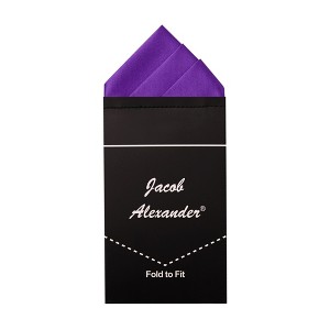 Jacob Alexander Men’s Pre-Folded Satin Pocket Square – Triangles - 1 of 1