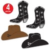 Beistle Foil Cowboy Hat & Boot Silhouettes, boot-12.75"x11.5" hat-8"x16", (8/Pkg) Multicolored - 2 of 4