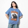 Women's Notorious Big Oversized Graphic T-Shirt - Blue - 2 of 3