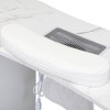 Sevobal Desks Table Nail Desk, Nail Tech Station with Storage Drawers Wrist Cushion Lockable Wheels, White, 40.16"*14.96"*29.53" - 3 of 4