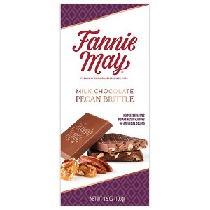 Fannie May Milk Chocolate Pecan Brittle Tablet 3.5 oz - 1 of 3