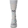 Memoi Men's "Eye Exam" Rayon Blend Novelty Crew Sock Light Gray Heather 10-13 - 2 of 4