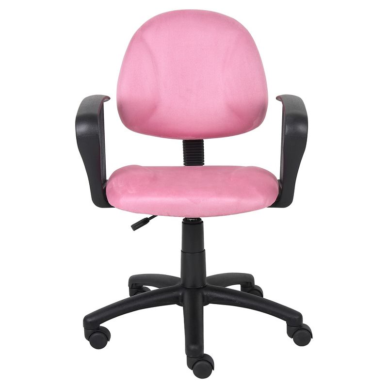 Microfiber Deluxe Posture Chair with Loop Arms - Boss Office Products, 4 of 9