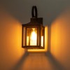 Rennnsan Elvanta 11"H Hardwired 1-Light Rectangle Wooden Industrial Dimmable Outdoor Wall Sconce - 2 of 4