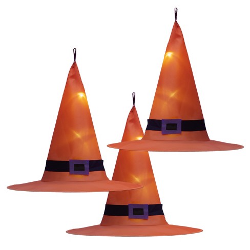 Lighted Halloween Witch Stakes Set Of 3 2022