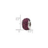 Black Bow Jewelry Sterling Silver with Red Raspberry Crystals June Birthstone Bead Charm - 2 of 3