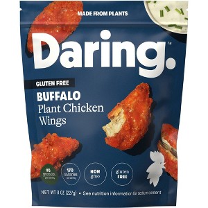 Daring Frozen Buffalo Boneless Plant Chicken Wings - 8oz - 1 of 4