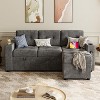 84" L-Shaped Sleeper Sofa Bed with Pull-Out Mattress - Couches with Hidden Storage Armrests, 2 Cup Holders, USB Charging Ports - 2 of 4