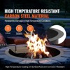 VEVOR Fire Pit Ring, Fire Pit Insert with Barbecue Fire Ring, 35-In Outer/31-In Inner Diameter, 8.5in Height, for Outdoor Camping, Bonfires, Black - 3 of 4
