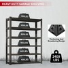 Sapphtopaz Metal Storage Shelves Adjustable 2000LBS Heavy Duty Garage Shelving,Utility Storage Rack for Utility Rooms, Black - 4 of 4